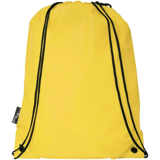 Oriole RPET drawstring backpack - Unbranded Yellow