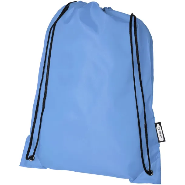 Oriole RPET drawstring backpack Light blue