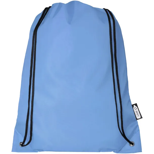 Oriole RPET drawstring backpack Light blue