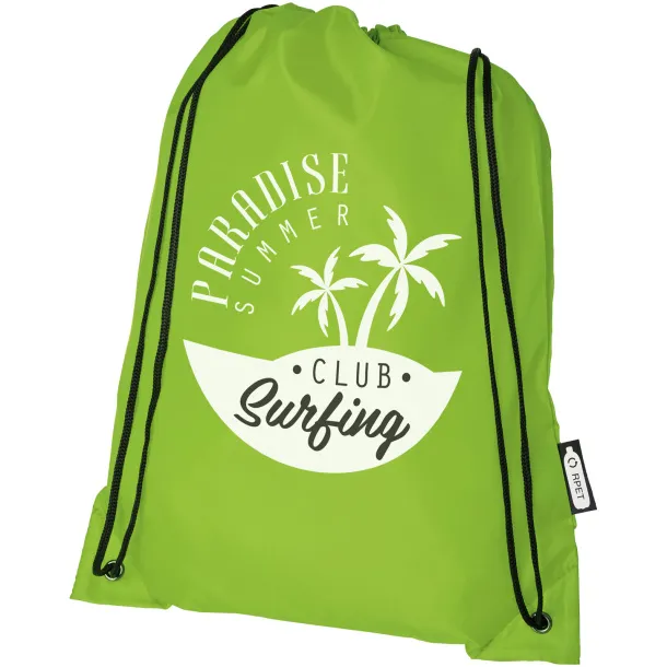 Oriole RPET drawstring backpack Lime