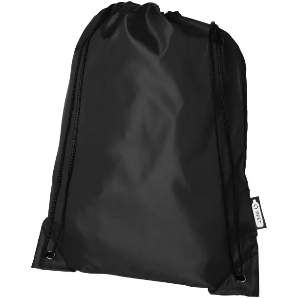 Oriole RPET drawstring backpack Solid black