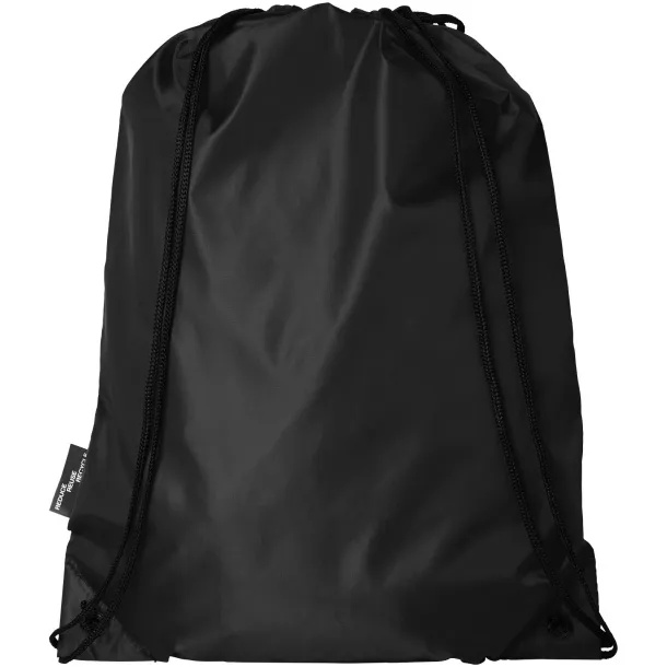 Oriole RPET drawstring backpack Solid black