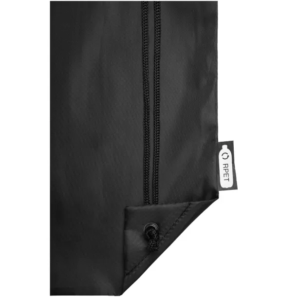 Oriole RPET drawstring backpack Solid black