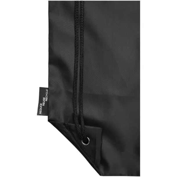 Oriole RPET drawstring backpack Solid black