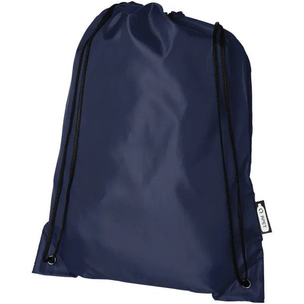 Oriole RPET drawstring backpack Navy Blue