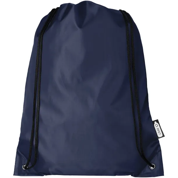 Oriole RPET drawstring backpack Navy Blue