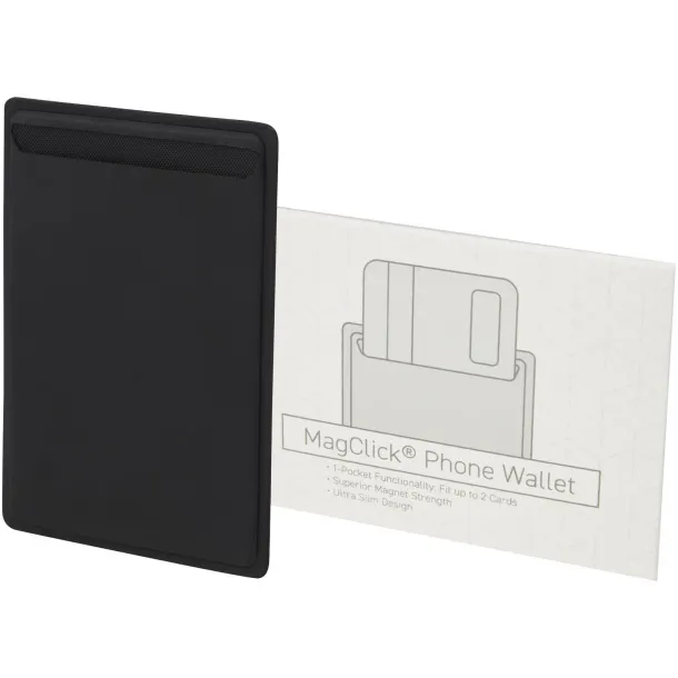 Magclick phone wallet Solid black