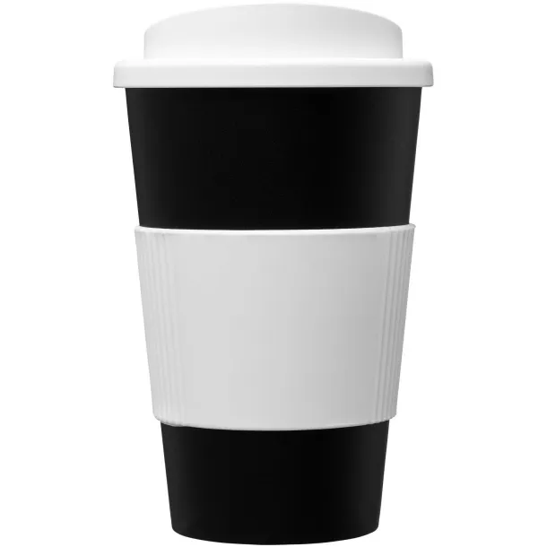 Americano® 350 ml insulated tumbler with grip Solid black White