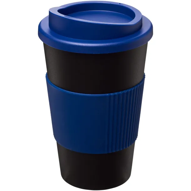 Americano® 350 ml insulated tumbler with grip Solid black Blue