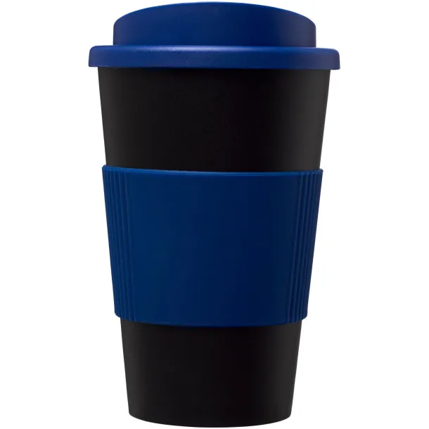 Americano® 350 ml insulated tumbler with grip Solid black Blue