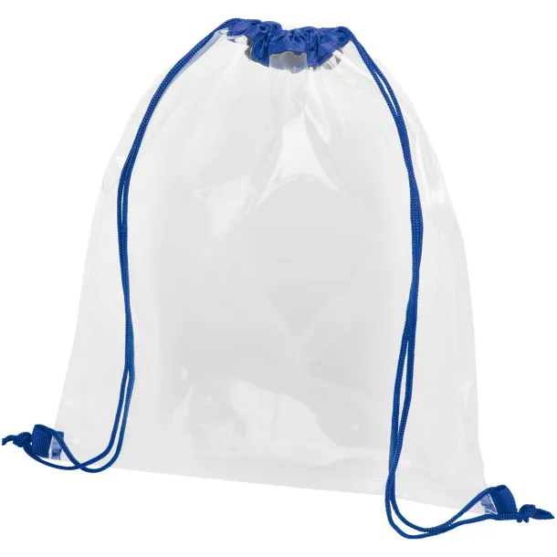 Lancaster transparent drawstring backpack Royal blue White