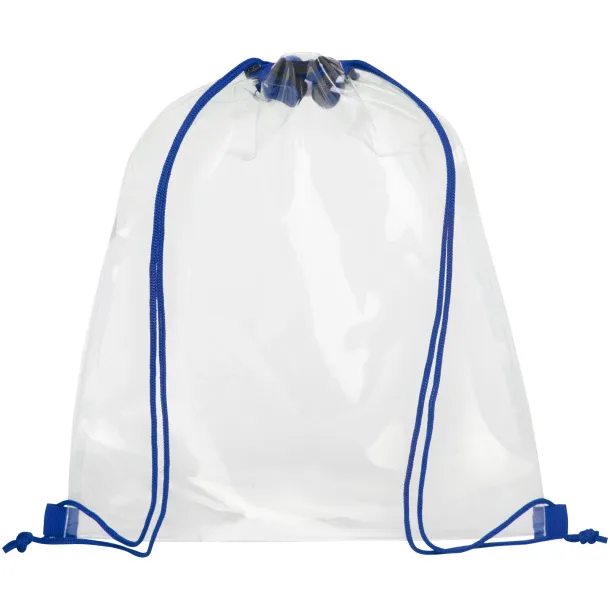 Lancaster transparent drawstring backpack Royal blue White