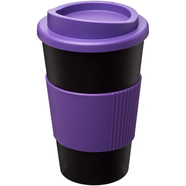 Americano® 350 ml insulated tumbler with grip Solid black Purple