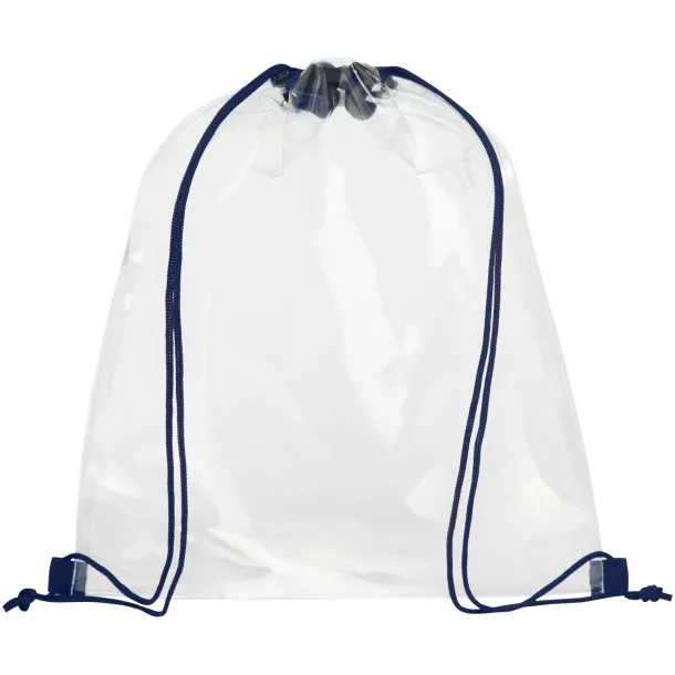 Lancaster transparent drawstring backpack Navy Blue White