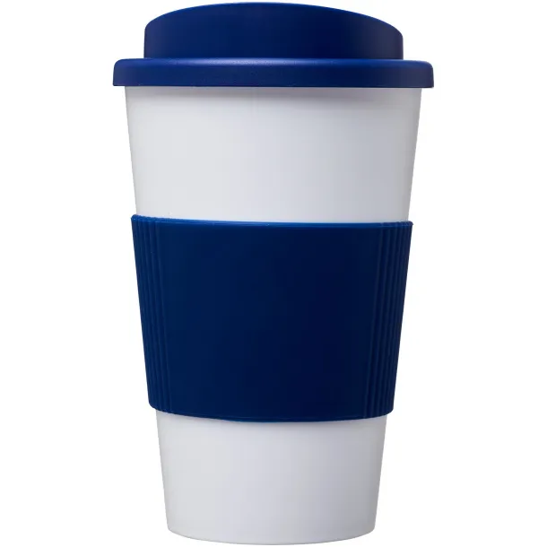 Americano® 350 ml insulated tumbler with grip - Unbranded White Blue