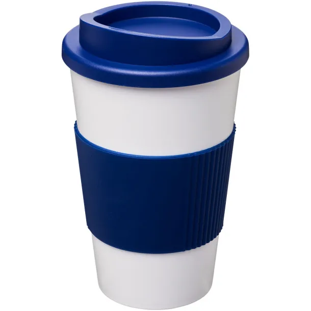 Americano® 350 ml insulated tumbler with grip - Unbranded White Blue