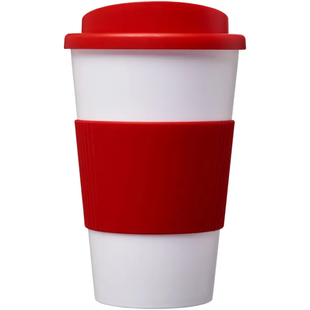 Americano® 350 ml insulated tumbler with grip - Unbranded White Red