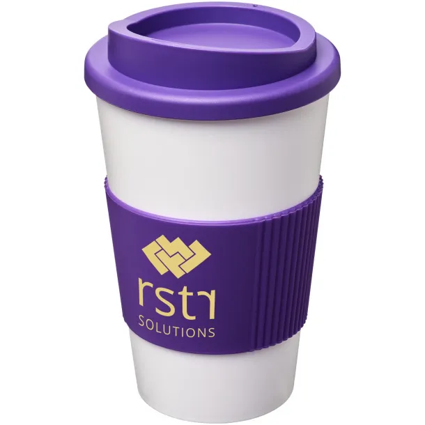 Americano® 350 ml insulated tumbler with grip White Purple