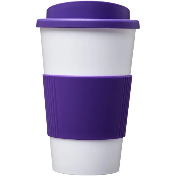 Americano® 350 ml insulated tumbler with grip - Unbranded White Purple