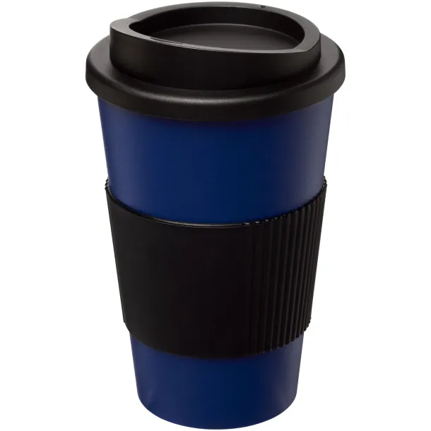 Americano® 350 ml insulated tumbler with grip Blue Solid black