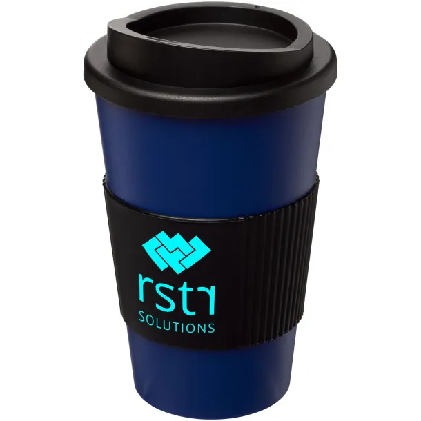 Americano® 350 ml insulated tumbler with grip Blue Solid black