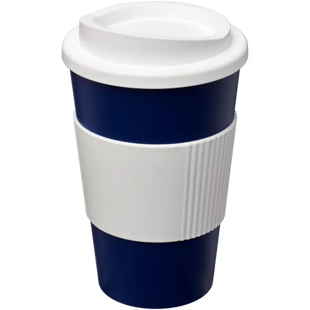 Americano® 350 ml insulated tumbler with grip Blue White