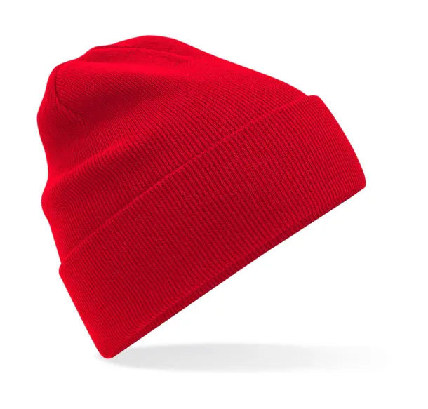  Organic Cotton Original Cuffed Beanie - Beechfield Klasična crvena
