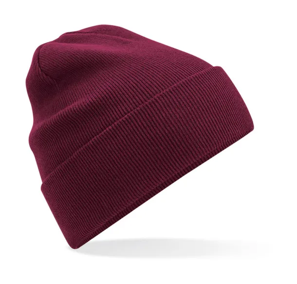  Organic Cotton Original Cuffed Beanie - Beechfield Burgundy