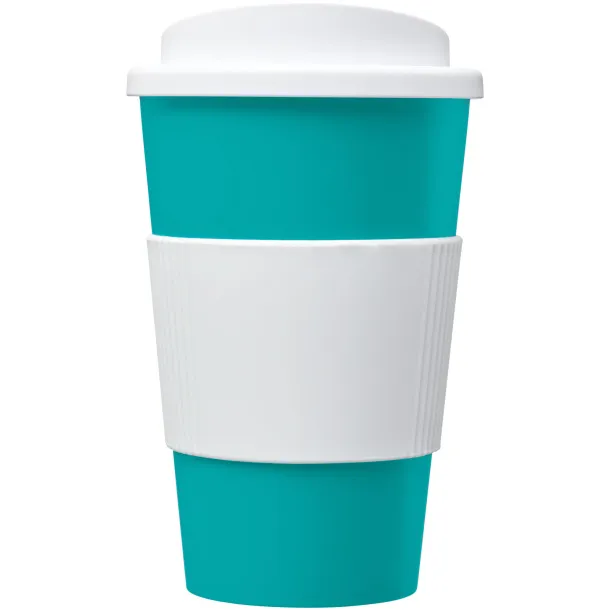 Americano® 350 ml insulated tumbler with grip - Unbranded Aqua blue White