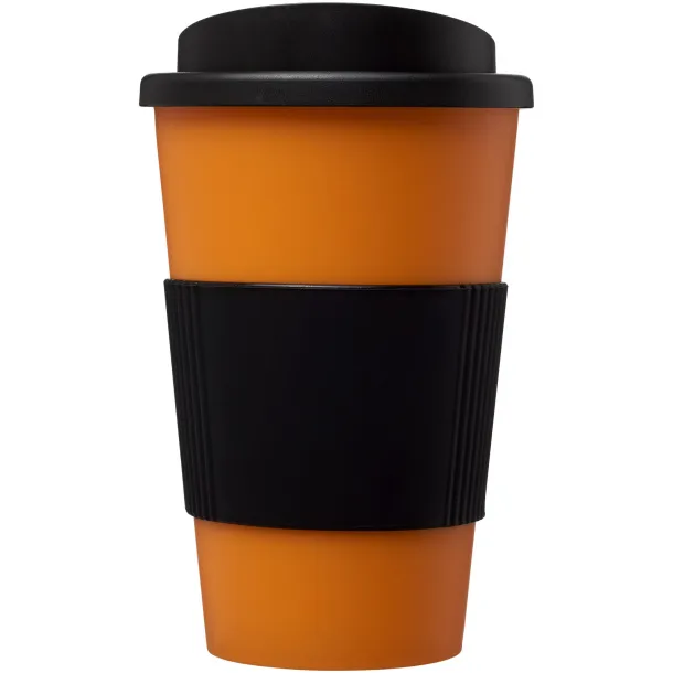 Americano® 350 ml insulated tumbler with grip Orange Solid black