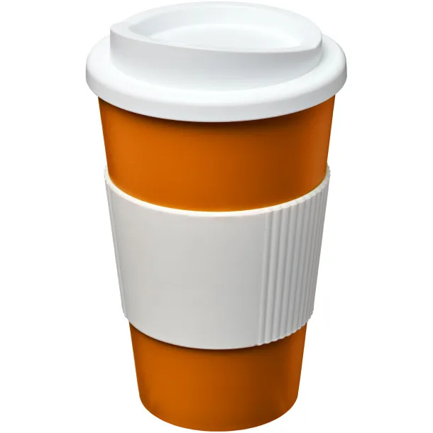 Americano® 350 ml insulated tumbler with grip Orange White