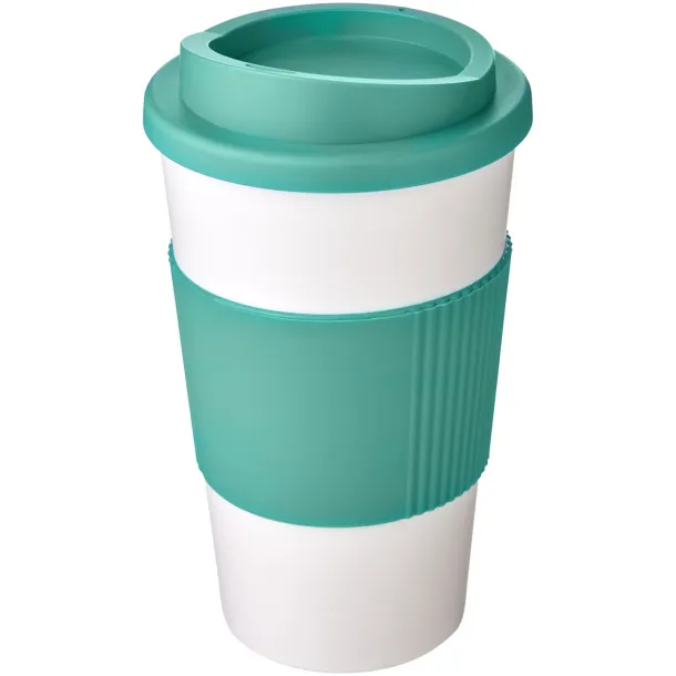 Americano® 350 ml insulated tumbler with grip - Unbranded White Aqua