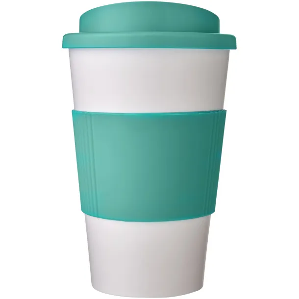 Americano® 350 ml insulated tumbler with grip - Unbranded White Aqua