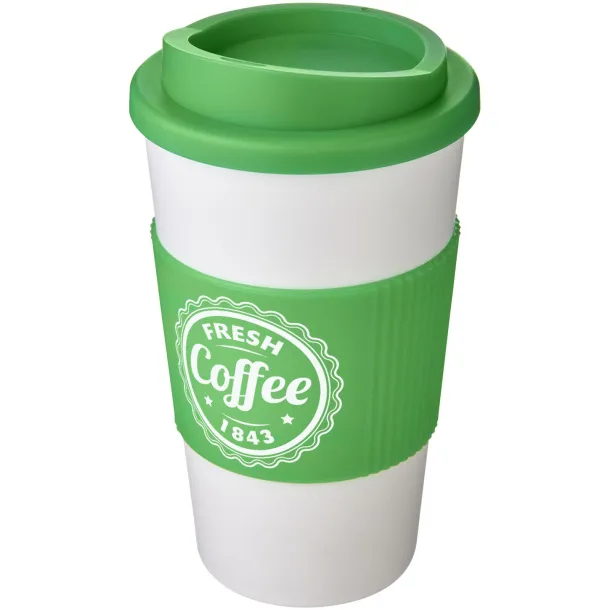 Americano® 350 ml insulated tumbler with grip - Unbranded White Green