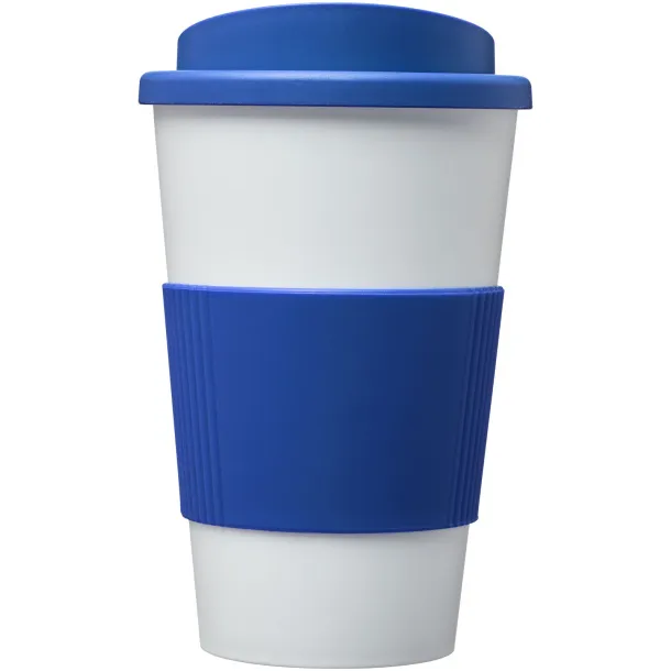 Americano® 350 ml insulated tumbler with grip - Unbranded White Mid blue