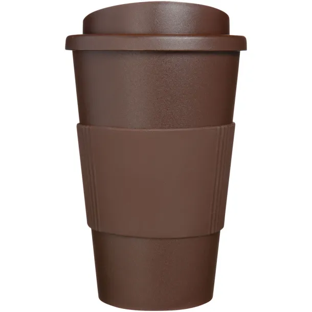 Americano® 350 ml insulated tumbler with grip Brown