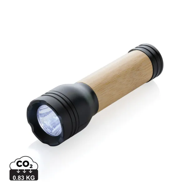  Lucid 1W RCS certified recycled plastic & bamboo torch - XD Collection Black Brown