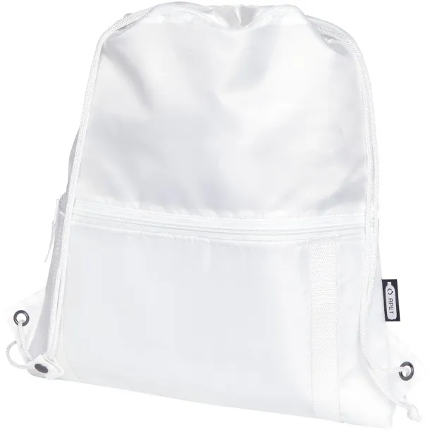 Adventure recycled insulated drawstring bag 9L - Unbranded White