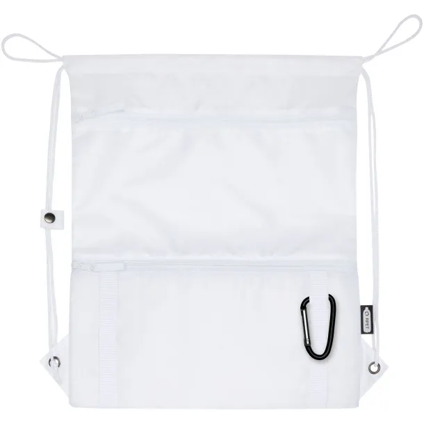 Adventure recycled insulated drawstring bag 9L - Unbranded White