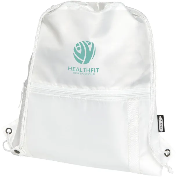 Adventure recycled insulated drawstring bag 9L - Unbranded White