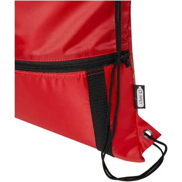 Adventure recycled insulated drawstring bag 9L Red