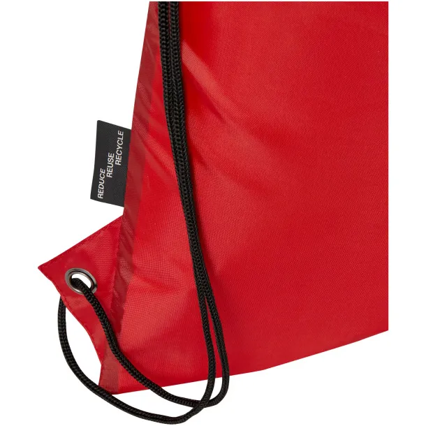 Adventure recycled insulated drawstring bag 9L Red