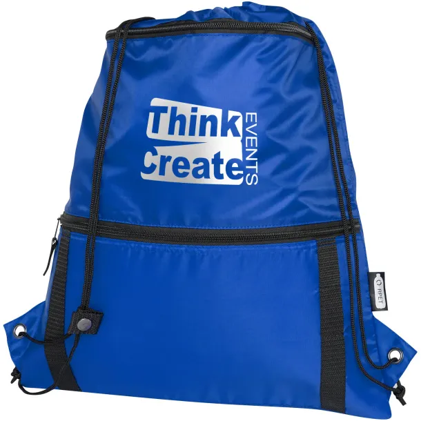 Adventure recycled insulated drawstring bag 9L Royal blue