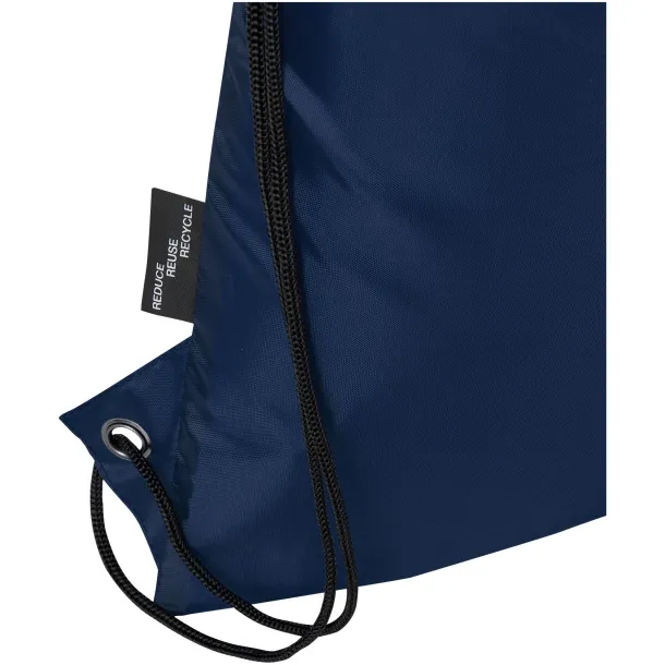 Adventure recycled insulated drawstring bag 9L Navy Blue