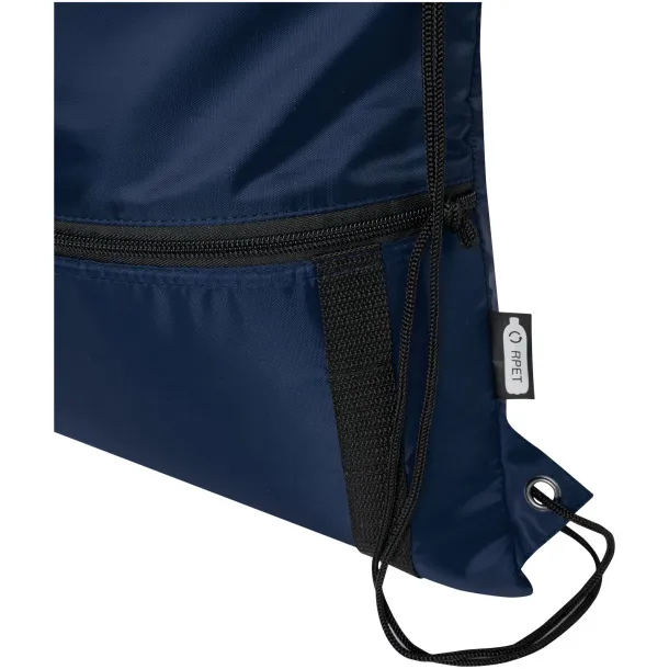 Adventure recycled insulated drawstring bag 9L Navy Blue