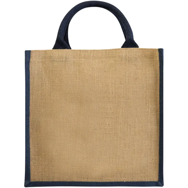 Chennai jute tote bag Natural Navy Blue