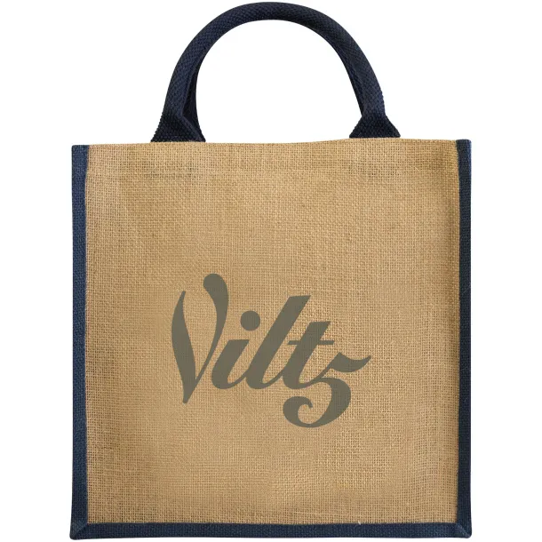 Chennai jute tote bag Natural Navy Blue