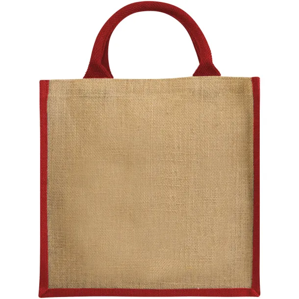 Chennai jute tote bag Natural Red