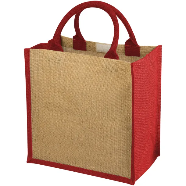 Chennai jute tote bag Natural Red