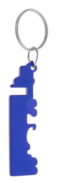 Peterby bottle opener keyring Blue